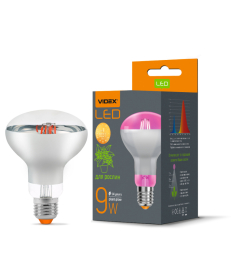 LED лампа для рослин VIDEX Filament R80FF 09W E27 1200K 220V (VL-R80FF-09271) в Днепре