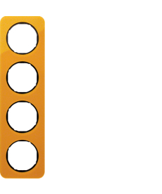 Рамка Berker R.1 четырёхместная оранжевый прозрачный/чёрный 10142334 в Днепре