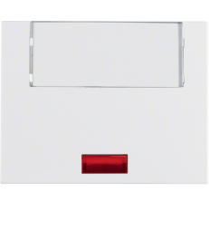 Лицевая панель Berker K.1 для выключателя с линзой и большим полем для надписи полярная белизна 14967009 в Днепре
