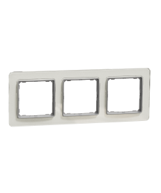Рамка Schneider Electric Sedna Elements трёхместная белое искусственное стекло SDD360803 в Днепре