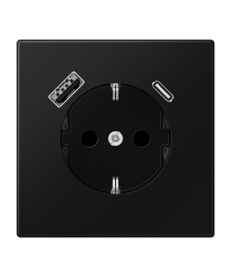 Розетка SCHUKO Jung с USB тип AC черный матовый LS1520-15CASWM в Днепре