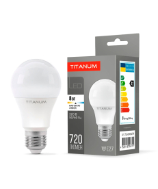 LED лампа TITANUM A60 8W E27 4100K (TLA6008274) в Днепре