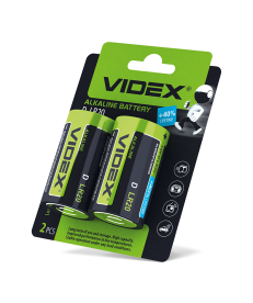 Батарейка щелочная Videx LR20/D 2шт BLISTER CARD (LR2O/D 2pcs BC) в Днепре