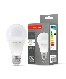 LED лампа TITANUM A60 12W E27 4100K 220V (TLA6012274) в Днепре