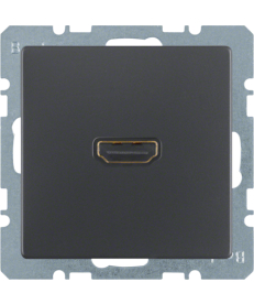 Розетка Berker Q.1/Q.3/Q.7 HDMI подключение сзади под углом 90° антрацит 3315436086 в Днепре
