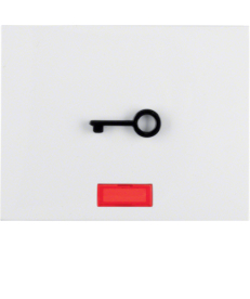 Лицевая панель Berker K.1 для выключателя с линзой и символом &quot;Ключ&quot; полярная белизна 16517309 в Днепре