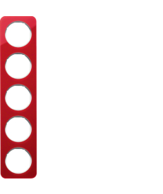 Рамка Berker R.1 пятиместная красный прозрачный/полярная белизна 10152349 в Днепре