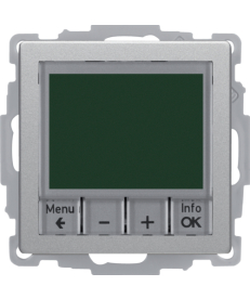 Терморегулятор Berker Q.1/Q.3/Q.7 с таймером с дисплеем 8А/250В алюминий 20446084 в Днепре