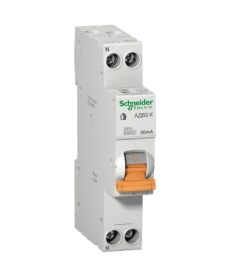Дифференциальный автоматический выключатель Schneider Electric АД63К 1П+Н 20A 30MA, C 18мм в Днепре
