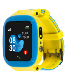 Детские умные часы AmiGo GO004 Splashproof Camera+LED GLORY Blue-Yellow в Днепре