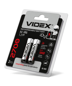 Аккумуляторы Videx HR6/AA 2700mAh double blister/2шт (HR6/2700/2DB) в Днепре