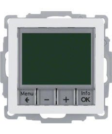 Терморегулятор Berker Q.1/Q.3/Q.7 с таймером с дисплеем 8А/250В полярная белизна 20446089 в Днепре