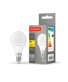 LED лампа TITANUM G45 6W E14 3000K (TLG4506143) в Днепре