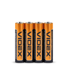 Батарейка солевая Videx R03P/AAA 4шт SHRINK (R03P/AAA 4pcs S) в Днепре