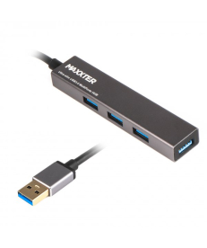 Хаб USB Maxxter 3.0 Type-A на 4 порта, металл, темно-серый HU3A-4P-02 в Днепре