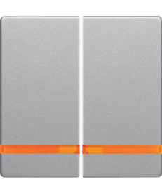 Лицевая панель Berker Q.1/Q.3/Q.7 для двойного выключателя с линзой алюминий 16276084 в Днепре