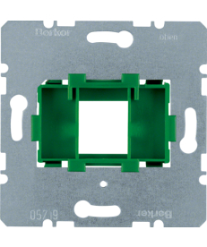 Опорная пластина для модульных разъемов Berker однократная с зеленой вставкой Berker 454004 в Днепре