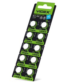 Батарейка часовая Videx AG12/LR43 BLISTER CARD 10 шт (AG12/10B/1.5V) в Днепре