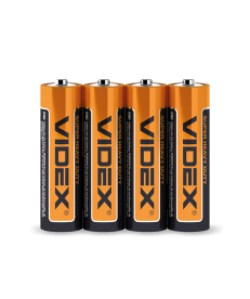 Батарейка солевая Videx R6P/AA 4шт SHRINK (R6P/AA 4pcs S) в Днепре