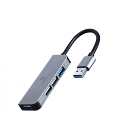 USB-A Cablexpert на 1 х USB 3.1 Gen1 (5 Gbps), 3 х USB 2.0, металл, серый UHB-U3P1U2P3-01 в Днепре