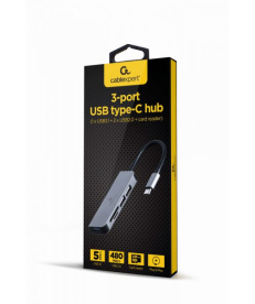 USB-С Cablexpert на 1 х USB 3.1 Gen1 (5 Gbps), 2 х USB 2.0, кардридер, метал, сірий UHB-CM-CRU3P1U2P2-01 в Днепре