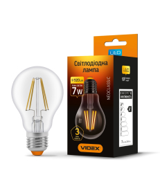LED лампа VIDEX Filament A60F 7W E27 4100K (VL-A60F-07274) в Днепре