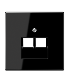 Накладка Jung для двойной компьютерной розетки UAE черная LS969-2UASW в Днепре