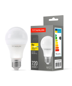 LED лампа TITANUM A60 8W E27 3000K TLA6008273 в Днепре