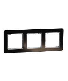 Рамка Schneider Electric Sedna Elements трёхместная чёрное искусственное стекло SDD361803 в Днепре