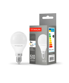 LED лампа TITANUM G45 6W E14 4100K 220V (TLG4506144) в Днепре