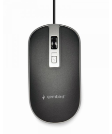 Оптическая мышь, USB интерфейс, 1600 dpi, черно-серая Gembird MUS-4B-06-BS в Днепре