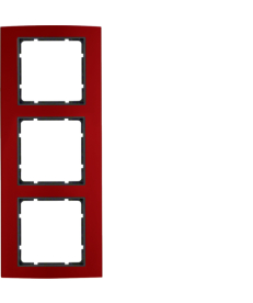 Рамка Berker B.3 трёхместная красная/антрацит 10133012 в Днепре