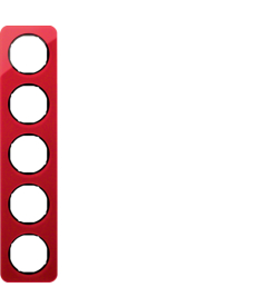 Рамка Berker R.1 пятиместная красный прозрачный/чёрный 10152344 в Днепре