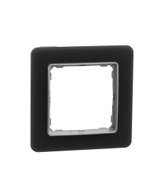 Рамка Schneider Electric Sedna Elements одноместная чёрное матовое искусственное стекло SDD362801 в Днепре