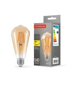 LED лампа TITANUM Filament ST64 6W E27 2200K бронза (TLFST6406272A) в Днепре