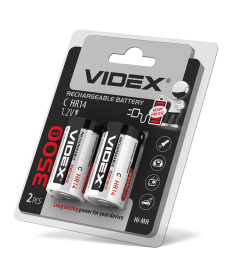 Аккумуляторы Videx HR14/C 3500mAh double blister/2шт (HR14/3500/2DB) в Днепре
