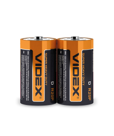 Батарейка солевая Videx R2OP/D 2шт SHRINK (R2OP/D 2pcs S) в Днепре