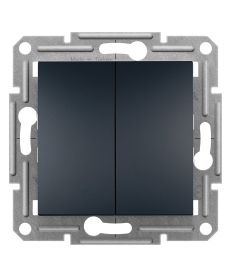 Кнопочный выключатель двухклавишный Schneider Electric Asfora антрацит EPH1100171 в Днепре