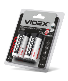 Аккумуляторы Videx HR20/D 7500mAh double blister/2шт (HR20/7500/2DB) в Днепре