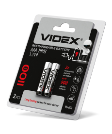 Аккумуляторы Videx HR03/AAA 1100mAh double blister/2шт (HR03/1100/2DB) в Днепре